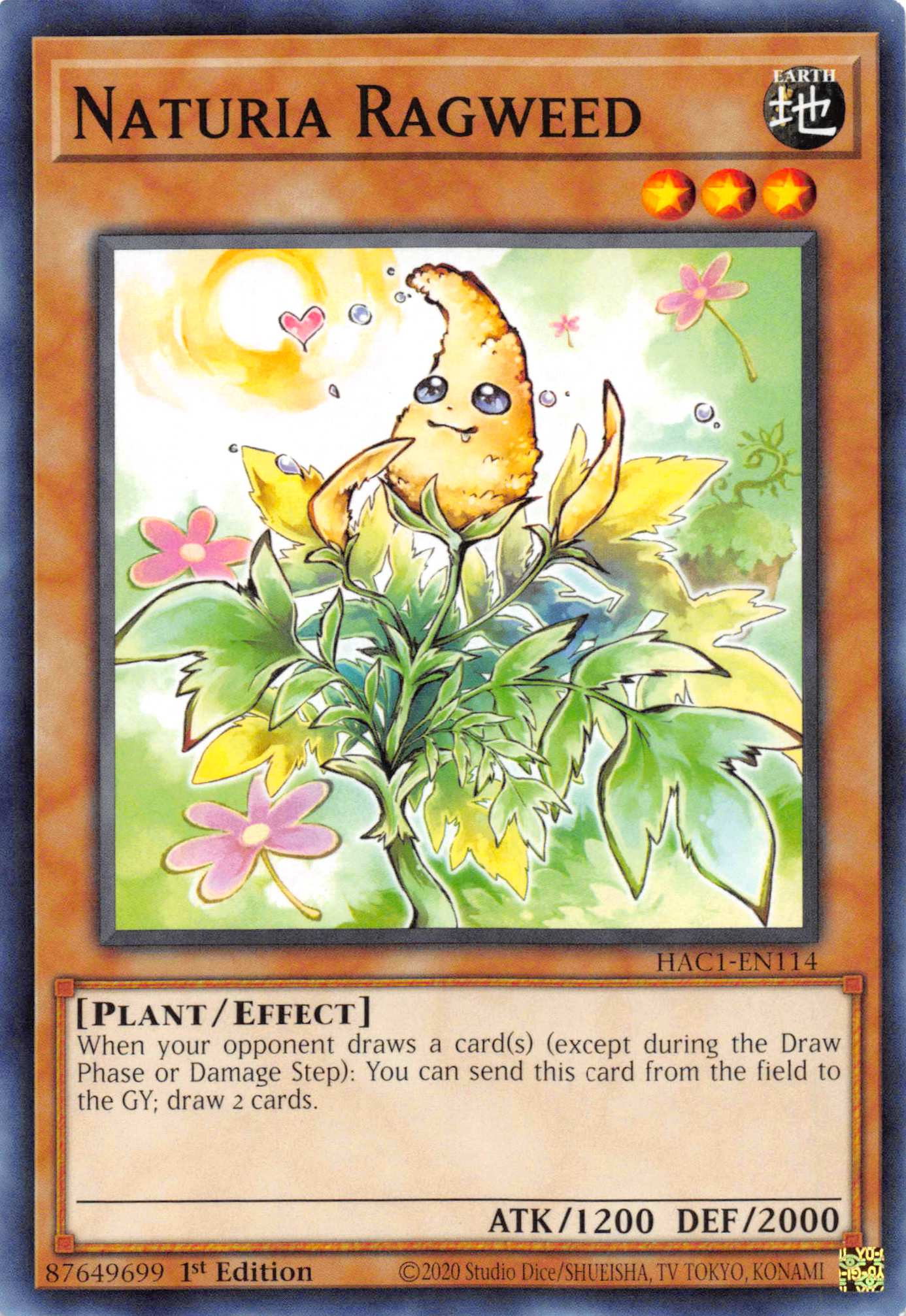 Naturia Ragweed (Duel Terminal) [HAC1-EN114] Parallel Rare | Exor Games Summserside