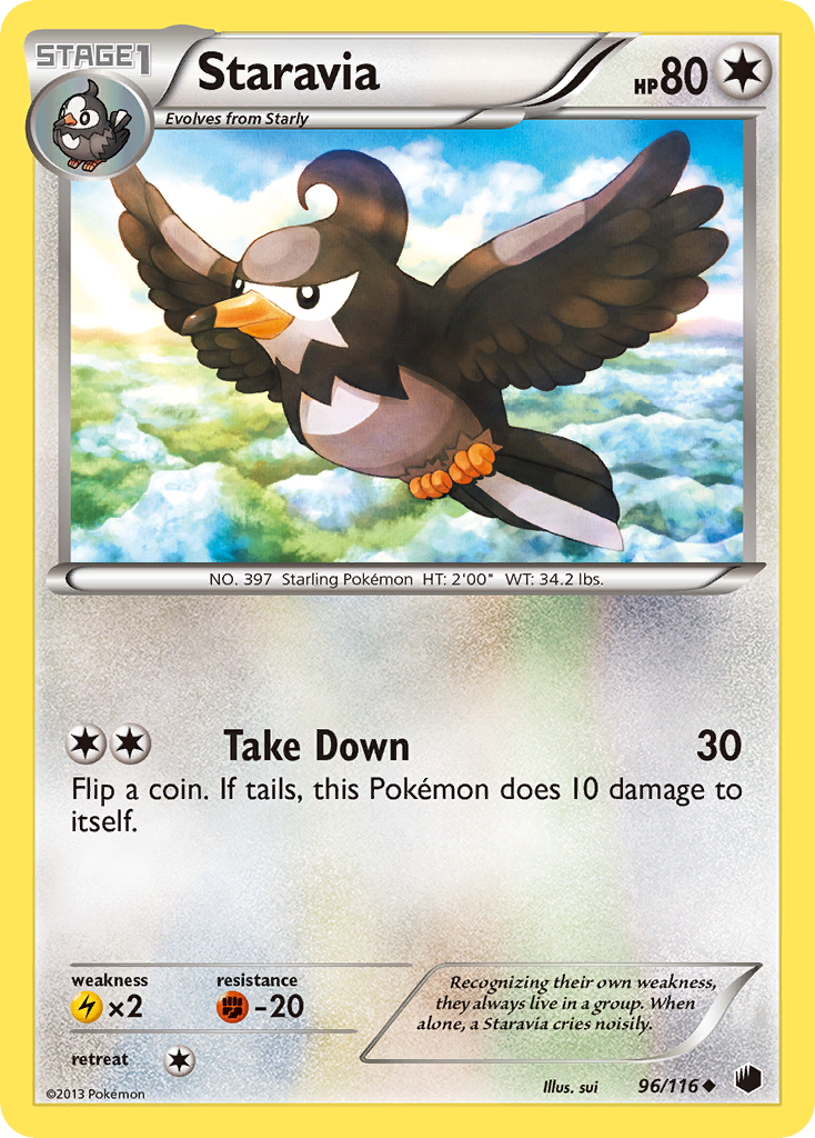 Staravia (96/116) [Black & White: Plasma Freeze] | Exor Games Summserside