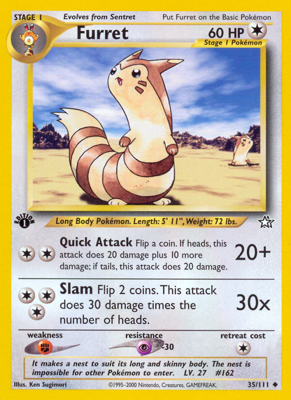 Furret (35/111) [Neo Genesis 1st Edition] | Exor Games Summserside