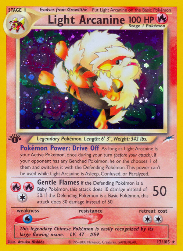 Light Arcanine (12/105) [Neo Destiny 1st Edition] | Exor Games Summserside