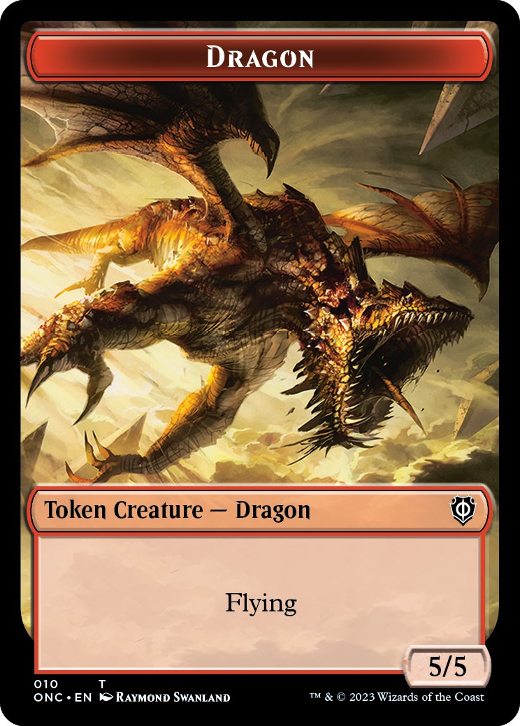 Kobolds of Kher Keep // Dragon Double-Sided Token [Phyrexia: All Will Be One Commander Tokens] | Exor Games Summserside