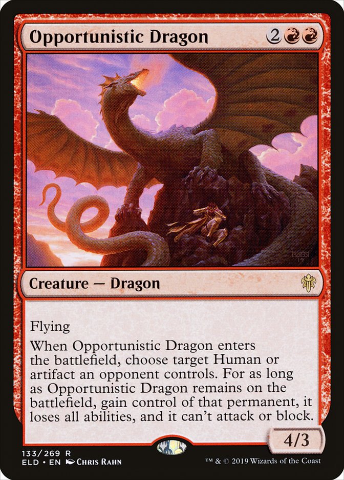 Opportunistic Dragon [Throne of Eldraine] | Exor Games Summserside