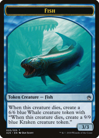 Fish // Kraken Double-sided Token [Masters 25 Tokens] | Exor Games Summserside