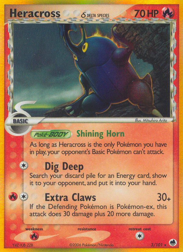Heracross (3/101) (Delta Species) [EX: Dragon Frontiers] | Exor Games Summserside