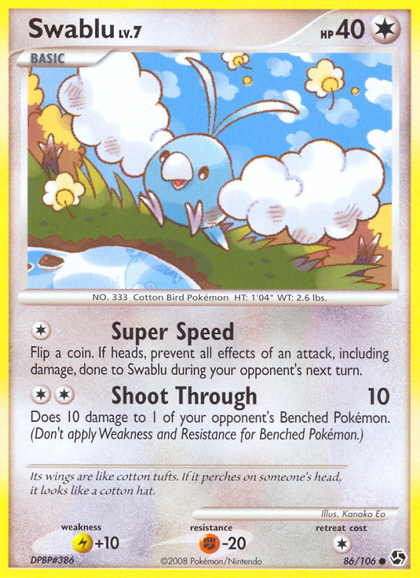 Swablu (86/106) [Diamond & Pearl: Great Encounters] | Exor Games Summserside