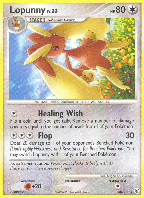 Lopunny (30/130) [Diamond & Pearl: Base Set] | Exor Games Summserside