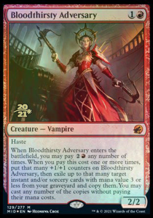 Bloodthirsty Adversary [Innistrad: Midnight Hunt Prerelease Promos] | Exor Games Summserside