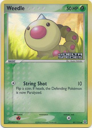 Weedle (87/113) (Stamped) [EX: Delta Species] | Exor Games Summserside