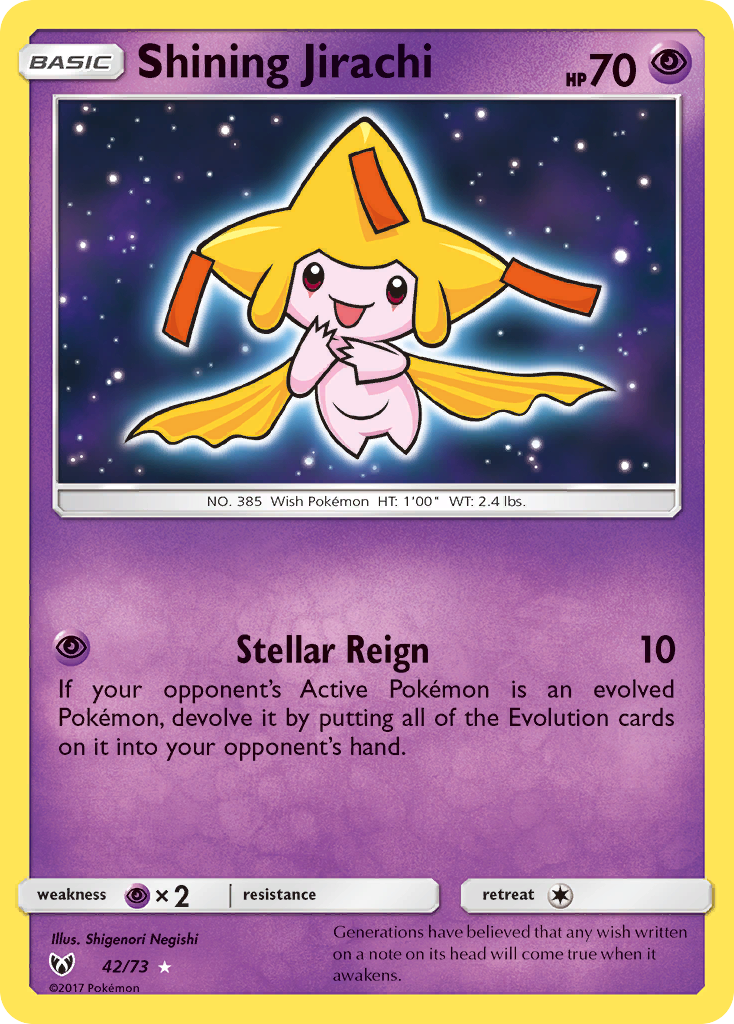 Shining Jirachi (42/73) [Sun & Moon: Shining Legends] | Exor Games Summserside