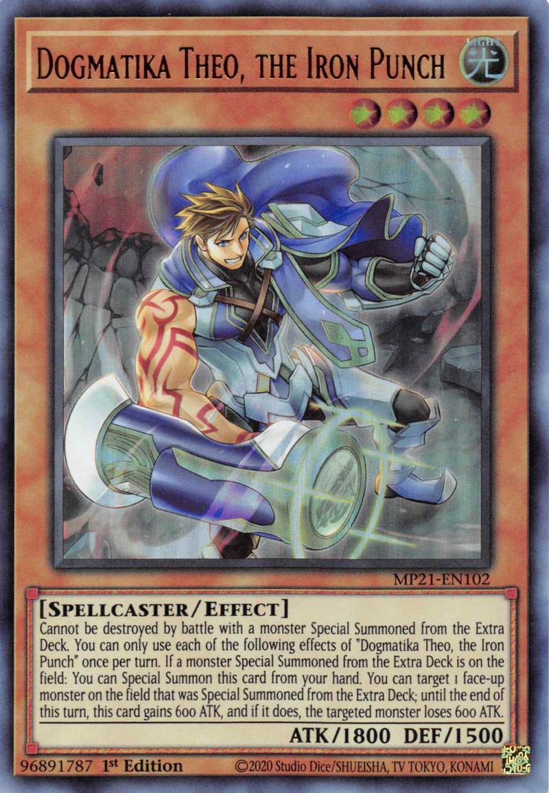 Dogmatika Theo, the Iron Punch [MP21-EN102] Ultra Rare | Exor Games Summserside