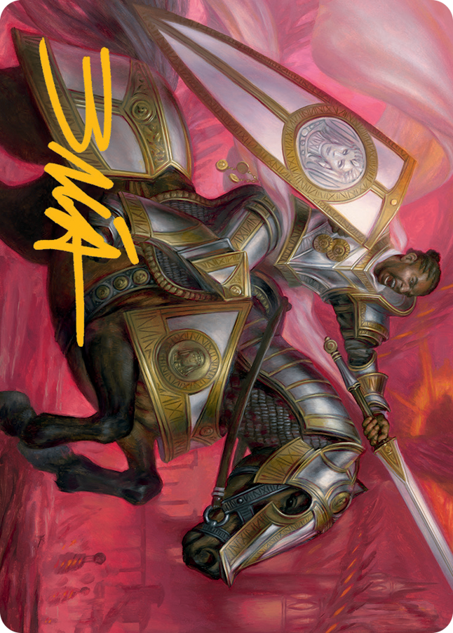 Sigiled Sentinel Art Card (Gold-Stamped Signature) [March of the Machine Art Series] | Exor Games Summserside