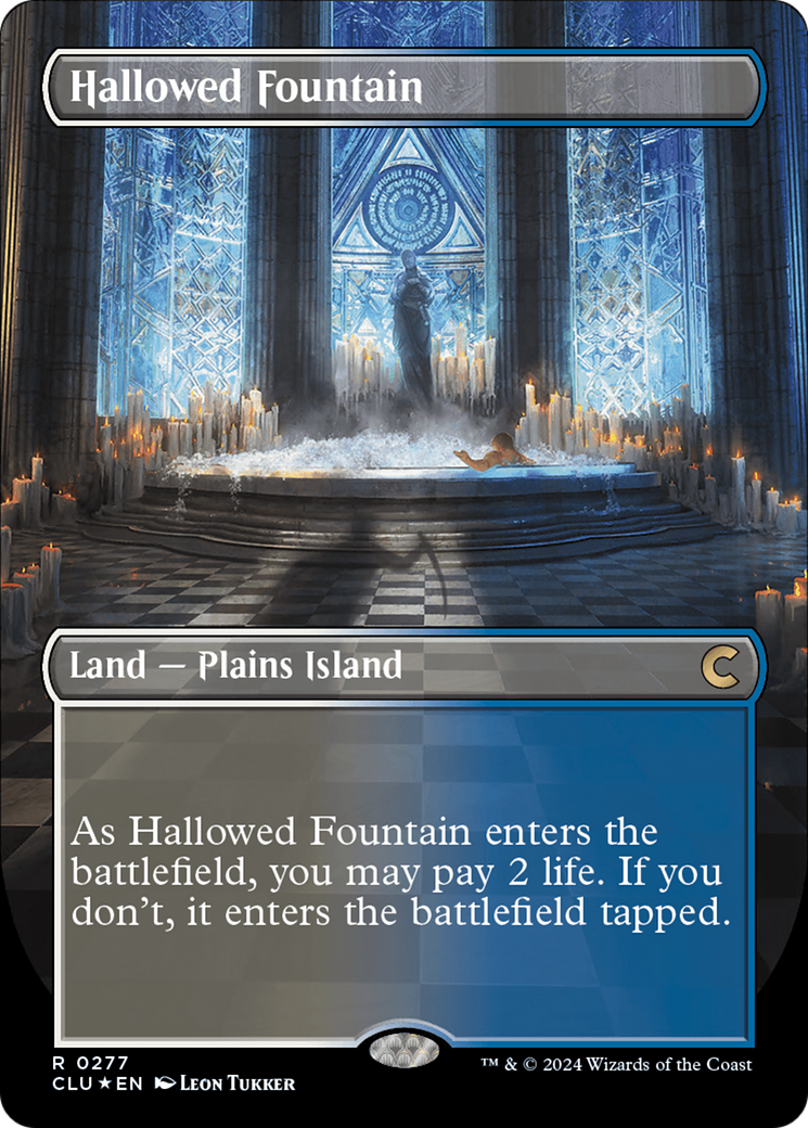 Hallowed Fountain (Borderless) [Ravnica: Clue Edition] | Exor Games Summserside