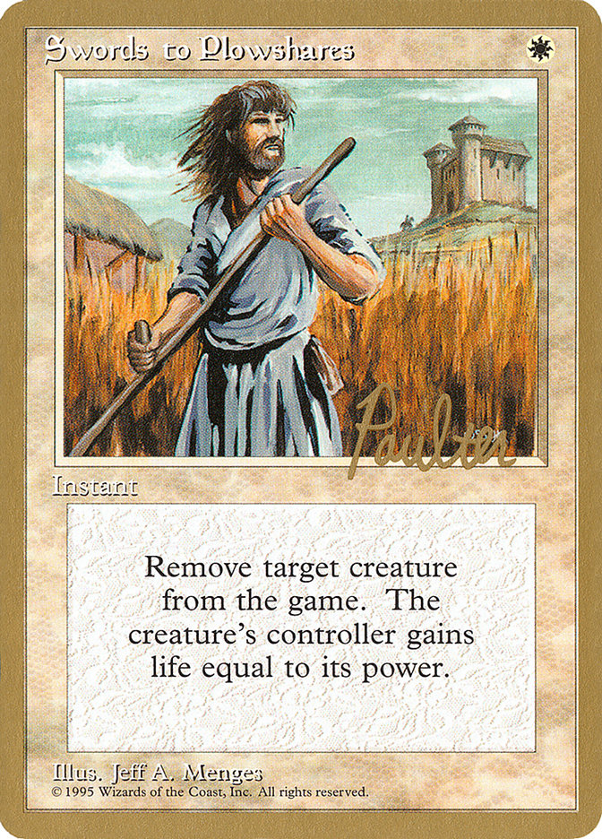 Swords to Plowshares (Preston Poulter) [Pro Tour Collector Set] | Exor Games Summserside