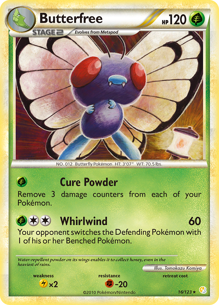 Butterfree (16/123) [HeartGold & SoulSilver: Base Set] | Exor Games Summserside