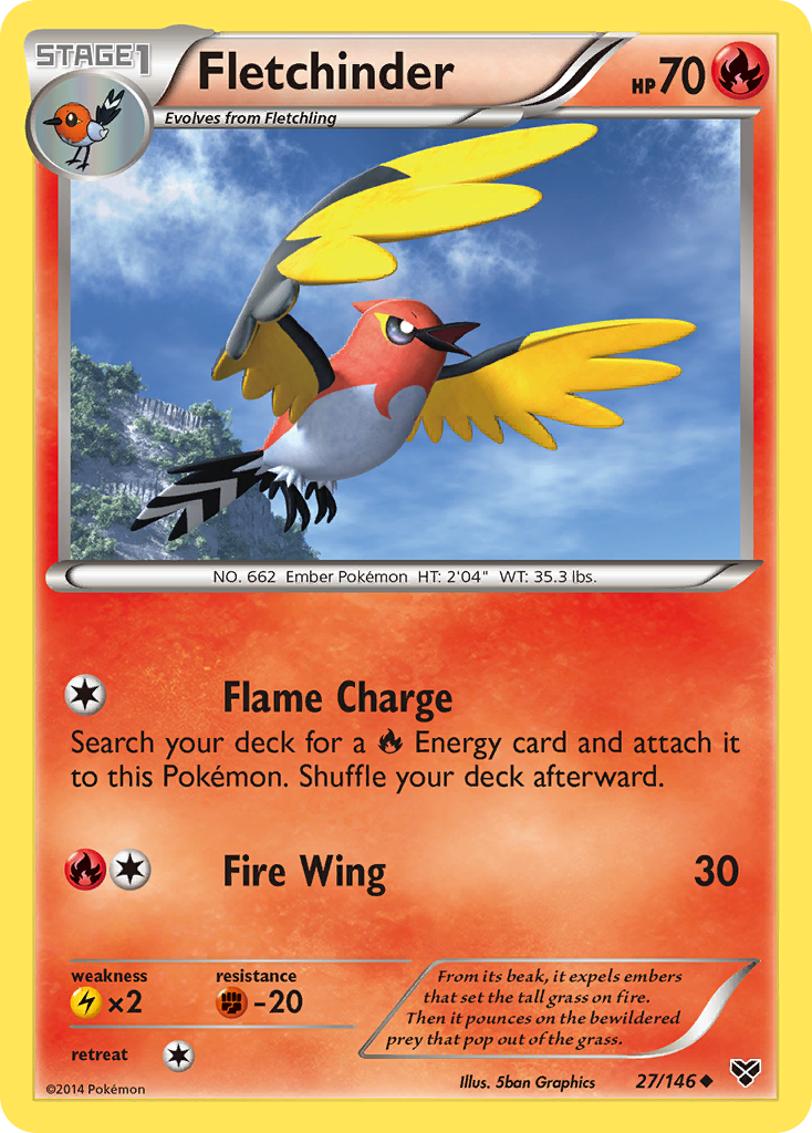 Fletchinder (27/146) [XY: Base Set] | Exor Games Summserside