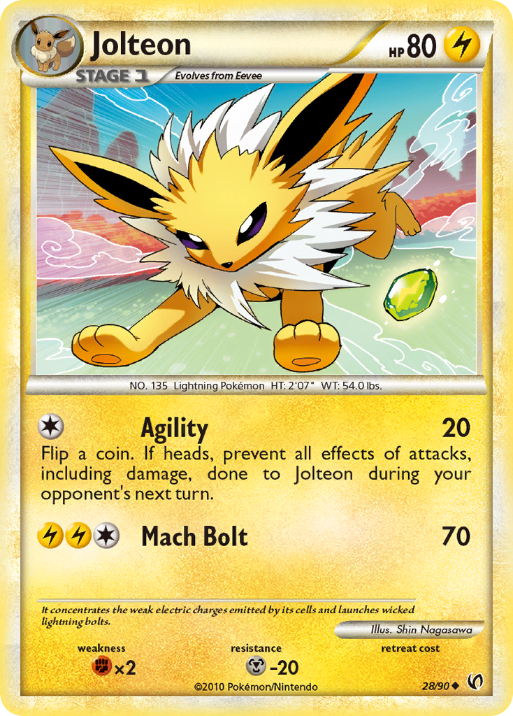 Jolteon (28/90) [HeartGold & SoulSilver: Undaunted] | Exor Games Summserside