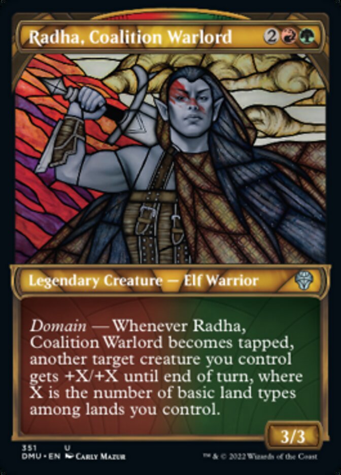 Radha, Coalition Warlord (Showcase Textured) [Dominaria United] | Exor Games Summserside