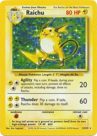 Raichu (14/102) [Base Set Unlimited] | Exor Games Summserside