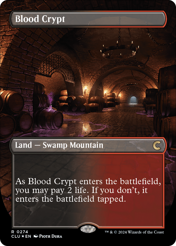 Blood Crypt (Borderless) [Ravnica: Clue Edition] | Exor Games Summserside