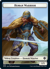 Saproling // Human Warrior Double-Sided Token [Starter Commander Decks] | Exor Games Summserside