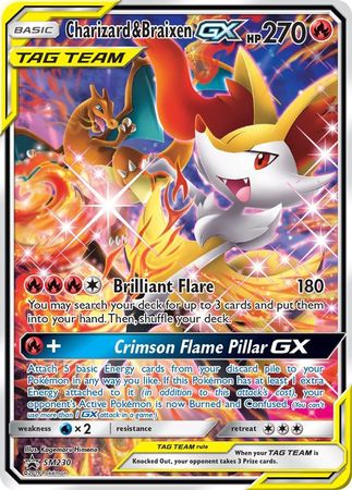 Charizard & Braixen GX (SM230) (Jumbo Card) [Sun & Moon: Black Star Promos] | Exor Games Summserside