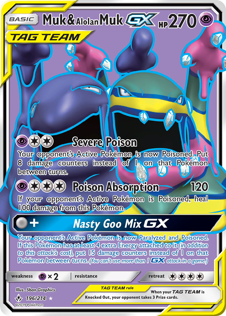 Muk & Alolan Muk GX (196/214) [Sun & Moon: Unbroken Bonds] | Exor Games Summserside