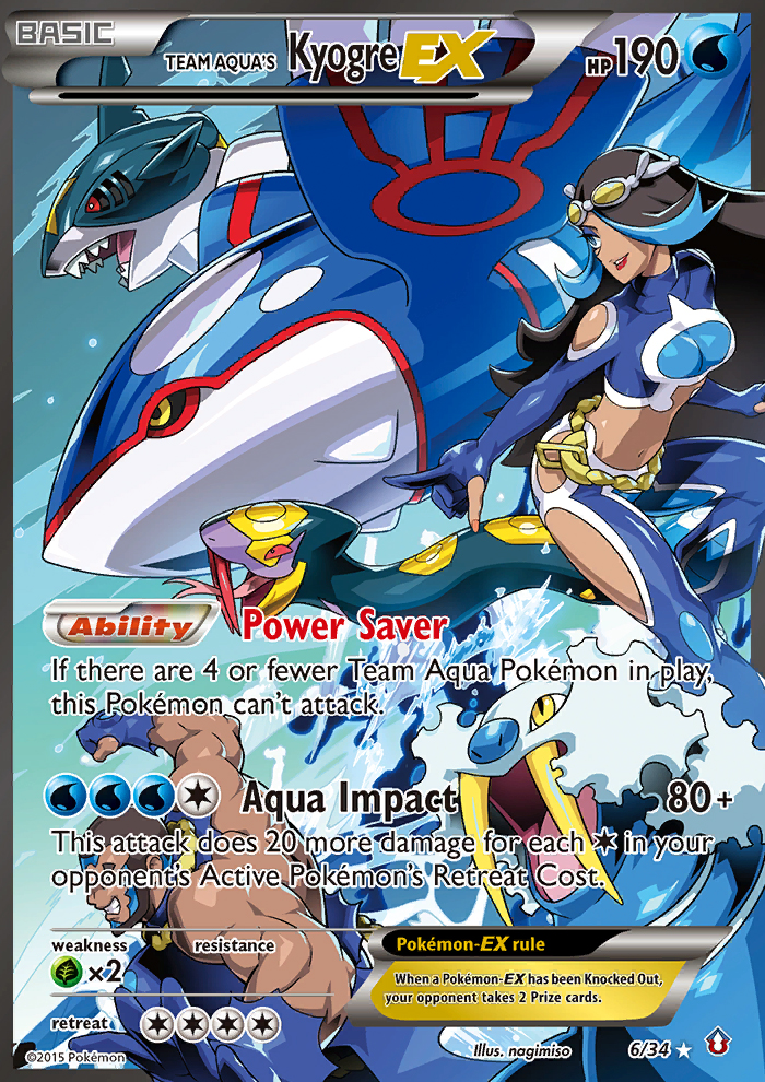 Team Aqua's Kyogre EX (6/34) [XY: Double Crisis] | Exor Games Summserside