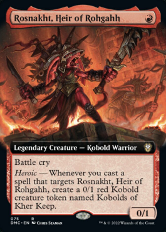 Rosnakht, Heir of Rohgahh (Extended Art) [Dominaria United Commander] | Exor Games Summserside