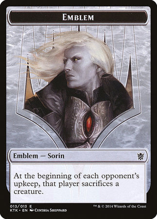 Emblem - Sorin, Solemn Visitor [Khans of Tarkir Tokens] | Exor Games Summserside