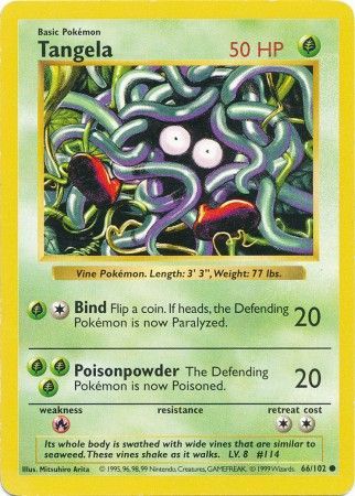 Tangela (66/102) [Base Set Shadowless Unlimited] | Exor Games Summserside