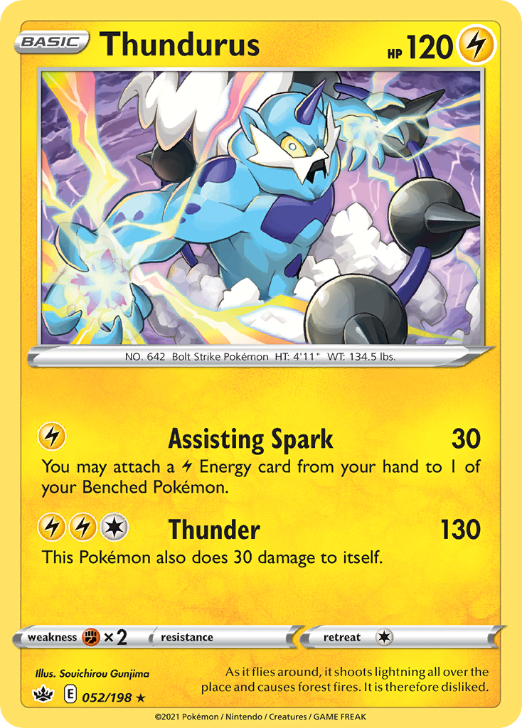 Thundurus (052/198) (Theme Deck Exclusive) [Sword & Shield: Chilling Reign] | Exor Games Summserside