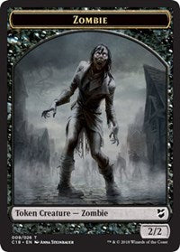 Zombie // Shapeshifter Double-sided Token [Commander 2018 Tokens] | Exor Games Summserside