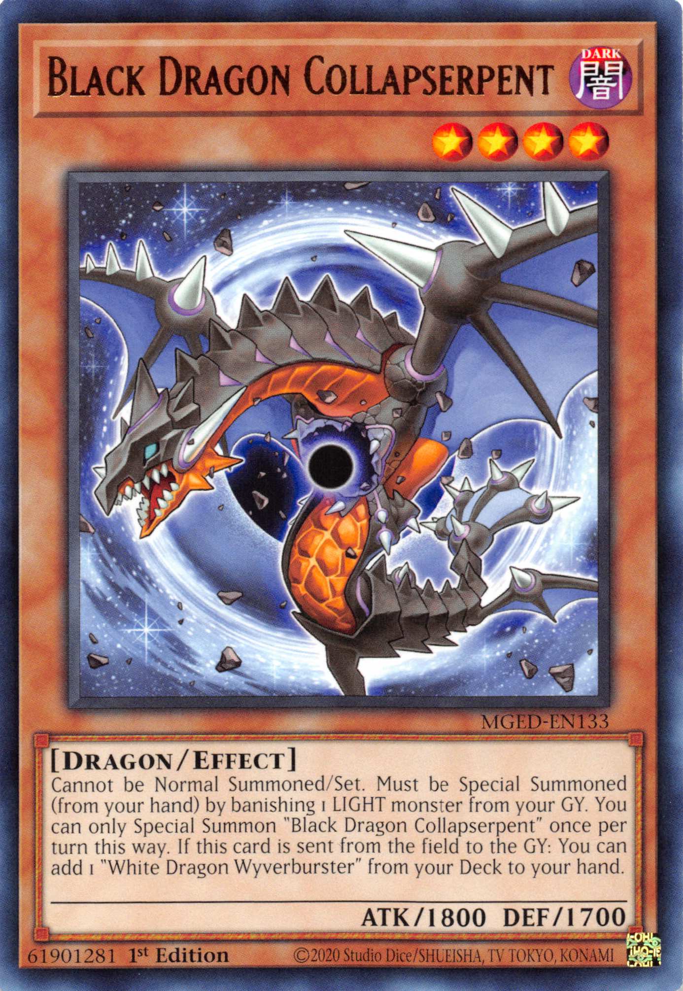 Black Dragon Collapserpent [MGED-EN133] Rare | Exor Games Summserside