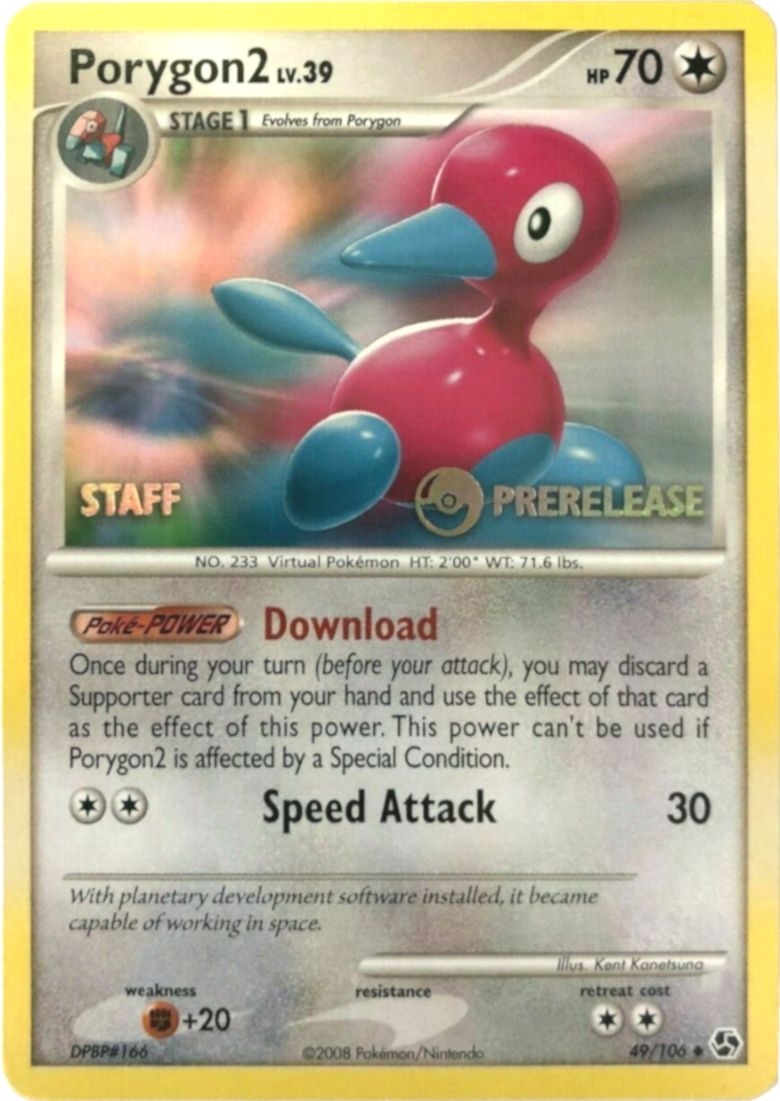 Porygon2 (49/106) (Staff Prerelease Promo) [Diamond & Pearl: Black Star Promos] | Exor Games Summserside