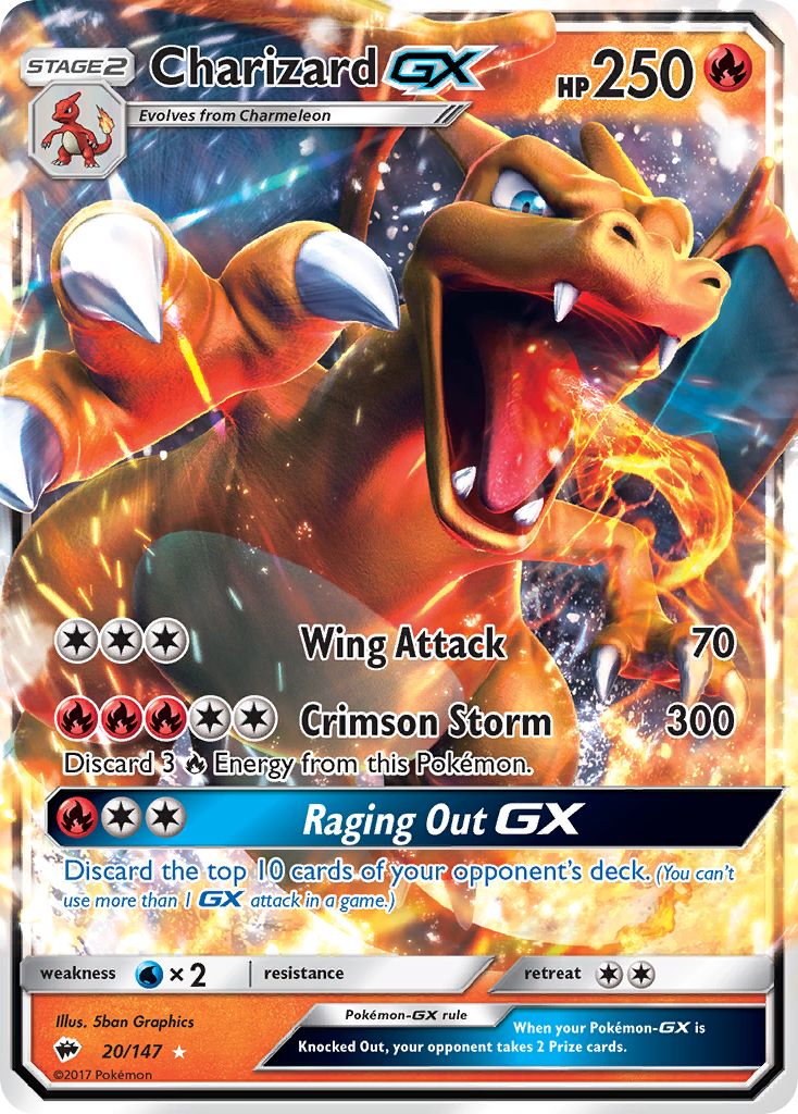 Charizard GX (20/147) [Sun & Moon: Burning Shadows] | Exor Games Summserside