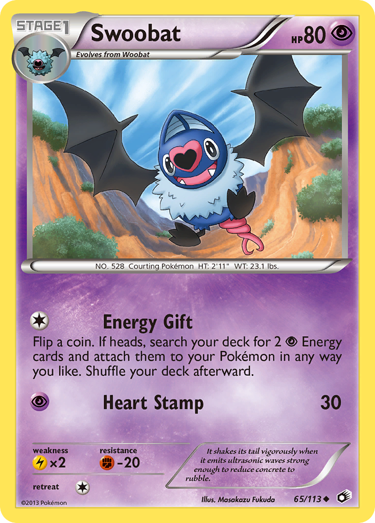 Swoobat (65/113) [Black & White: Legendary Treasures] | Exor Games Summserside