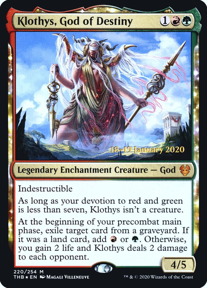 Klothys, God of Destiny [Theros Beyond Death Prerelease Promos] | Exor Games Summserside