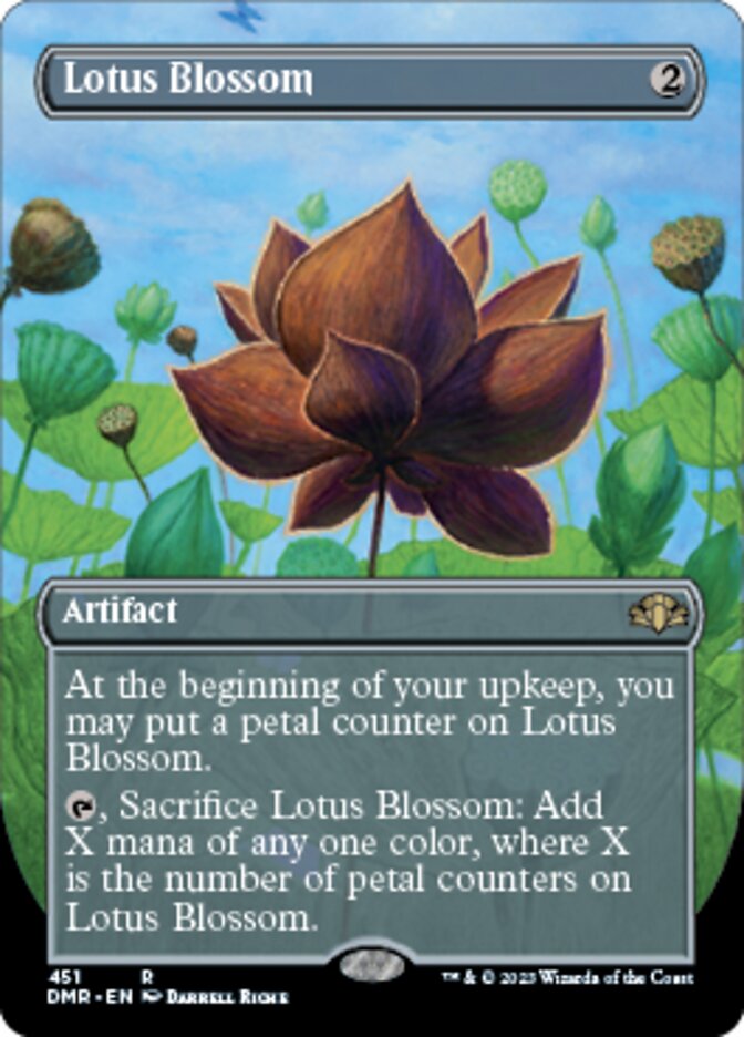 Lotus Blossom (Borderless Alternate Art) [Dominaria Remastered] | Exor Games Summserside