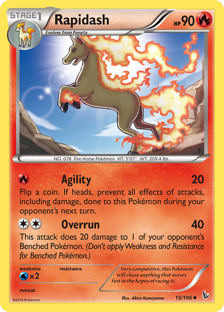 Rapidash (15/106) [XY: Flashfire] | Exor Games Summserside