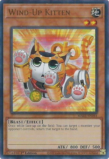 Wind-Up Kitten [MAZE-EN041] Ultra Rare | Exor Games Summserside