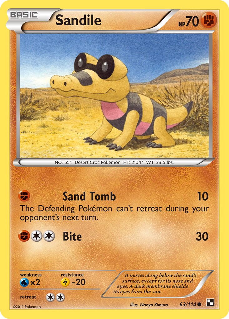 Sandile (63/114) [Black & White: Base Set] | Exor Games Summserside