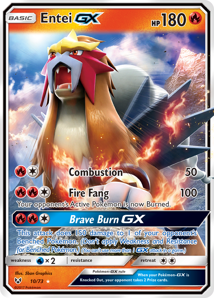 Entei GX (10/73) [Sun & Moon: Shining Legends] | Exor Games Summserside