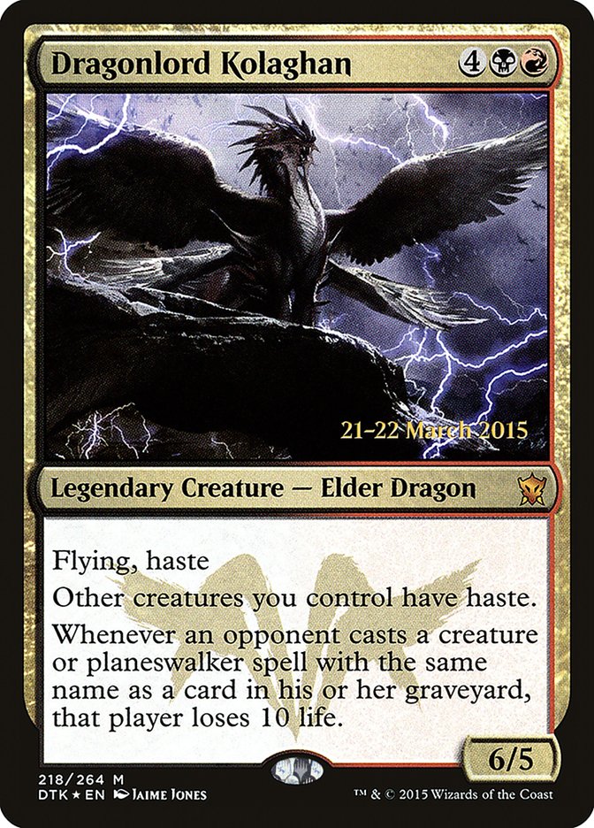 Dragonlord Kolaghan  [Dragons of Tarkir Prerelease Promos] | Exor Games Summserside