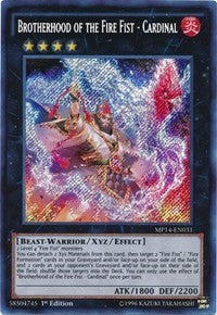 Brotherhood of the Fire Fist - Cardinal [MP14-EN031] Secret Rare | Exor Games Summserside