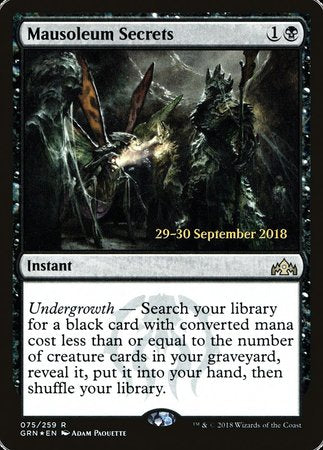 Mausoleum Secrets [Guilds of Ravnica Promos] | Exor Games Summserside