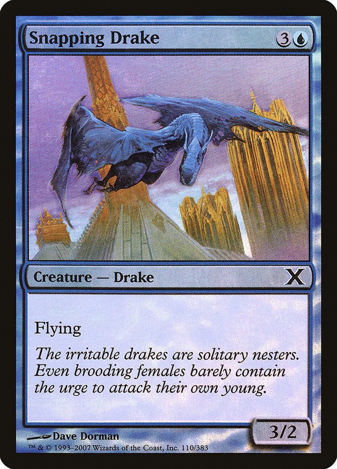 Snapping Drake (Premium Foil) [Tenth Edition] | Exor Games Summserside