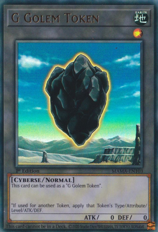 G Golem Token [MAMA-EN103] Ultra Rare | Exor Games Summserside