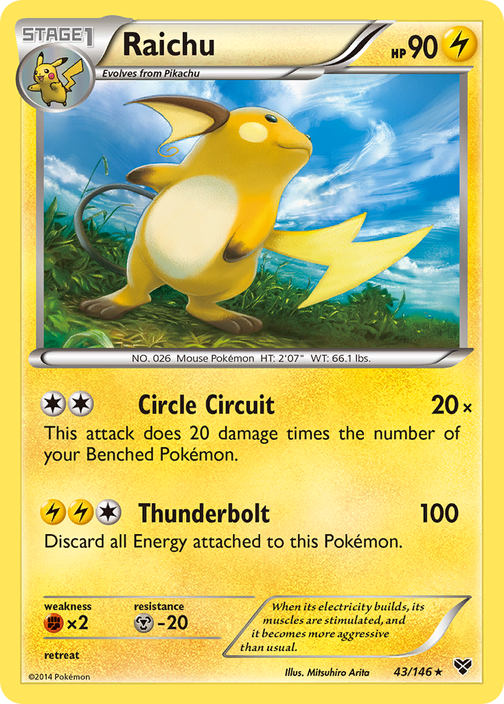 Raichu (43/146) [XY: Base Set] | Exor Games Summserside