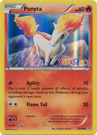 Ponyta (14/83) (Toys R Us Promo) [XY: Generations] | Exor Games Summserside