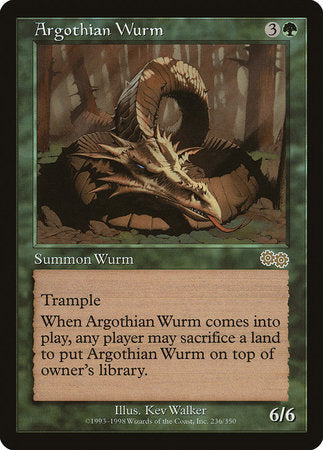 Argothian Wurm [Urza's Saga] | Exor Games Summserside